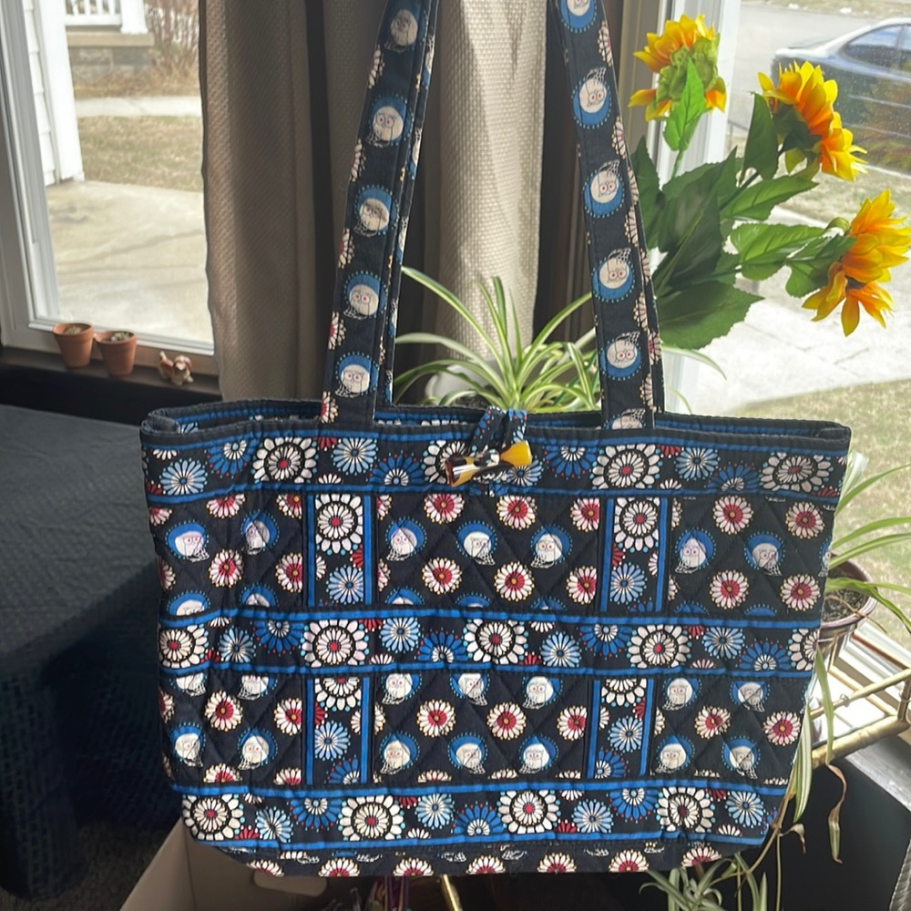 Vera Bradley Bag Vintage Blue Black Owls 19”